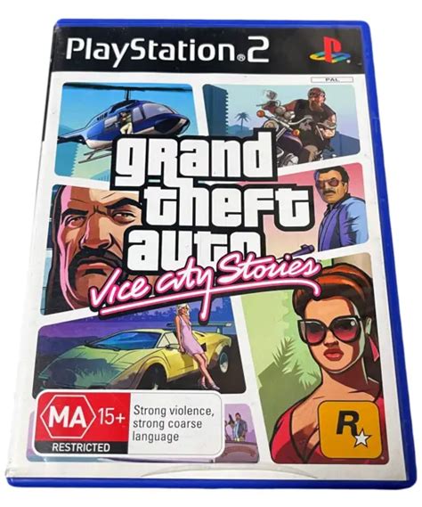 GRAND THEFT AUTO Vice City Stories Sony PS2 PAL Complete Manual Map