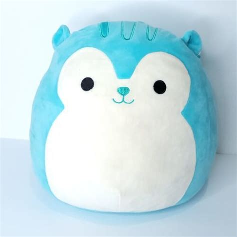 Squishmallow Kellytoy Santiago The Squirrel Blue Teal 12 Plush Stuffed