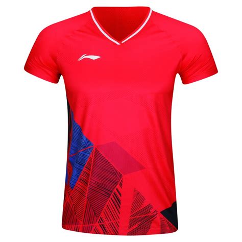 Badminton T Shirt Tokyo Red Exclusive Dame Li Ning Li Ning