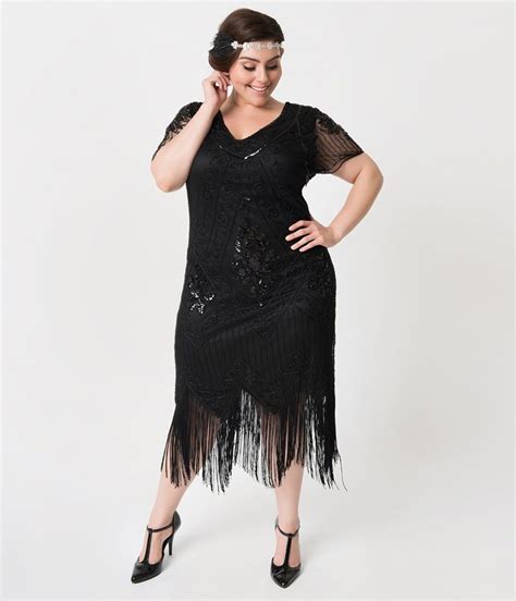 1920s Plus Size Flapper Dresses Gatsby Dresses Flapper Costumes