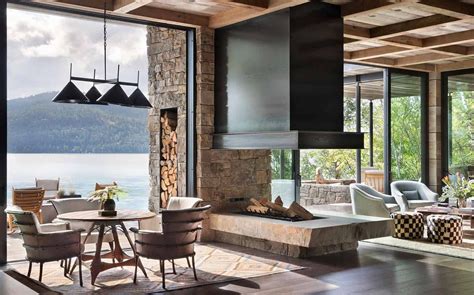 This Mountain Modern Lakefront Home In Montana Is All About Zen