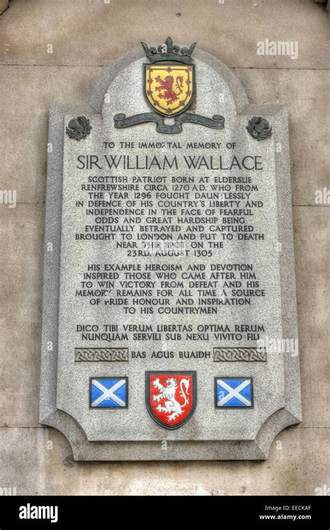 William Wallace Braveheart Monument Spitalfields Stock Photo Alamy