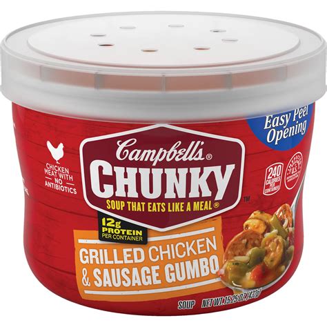 Campbells Chunky Grilled Chicken And Sausage Gumbo Soup Shop Soups And Chili At H E B