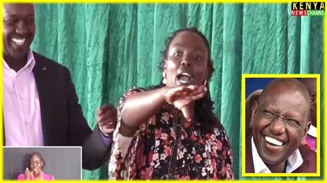 Funny Elgeyo Marakwet Woman Rep Makes Ruto Laugh In Church Today