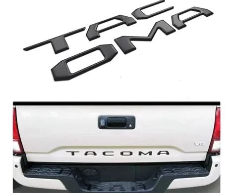 Emblema Toyota Tacoma Batea Negro 2016 2020 No Vinil Letras Envío gratis