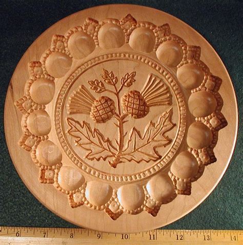 Scottish Thistle Shortbread Cookie Molds Handcarved Hardwood