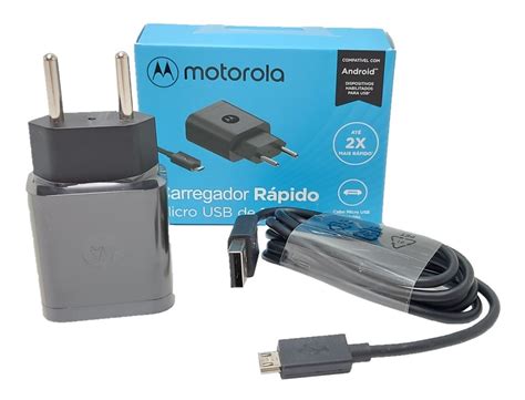 Carregador Motorola Turbo Power W Cabo Micro Usb Parcelamento