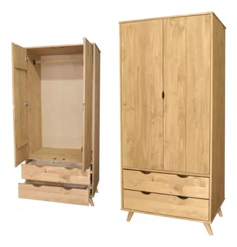 Ropero Madera Maciza Puertas Cajones Armario Placard Cuotas Sin