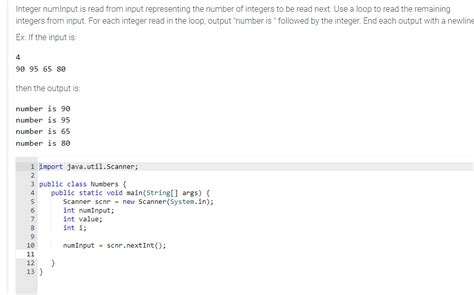 Solved Integer Numlnput Is Read From Input Representing The