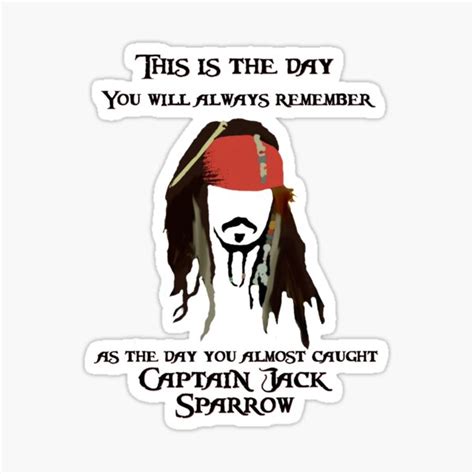 Captain Jack Sparrow Sticker For Sale By FilmFactoryRayz Redbubble