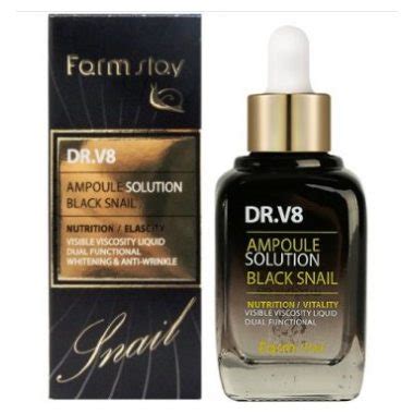 Сыворотка для лица Farmstay Ампульная DR V8 Ampoule Solution Black