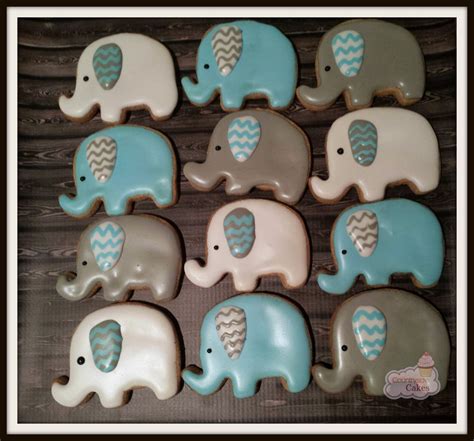 Elephant Baby Shower Decorated Sugar Cookies Dozen Etsy