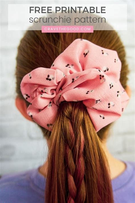 Free Scrunchie Pattern Web Sew A Straight Line Across The Edge