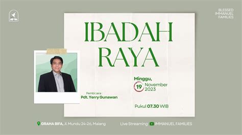 Ibadah Raya Berubah Dan Berbuah Youtube