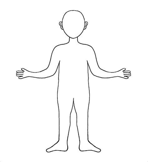 Blank Human Body Outline Printable - Printable Templates