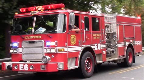 Fire Trucks Responding Compilation Part 21 Clifton Engine 6 Youtube