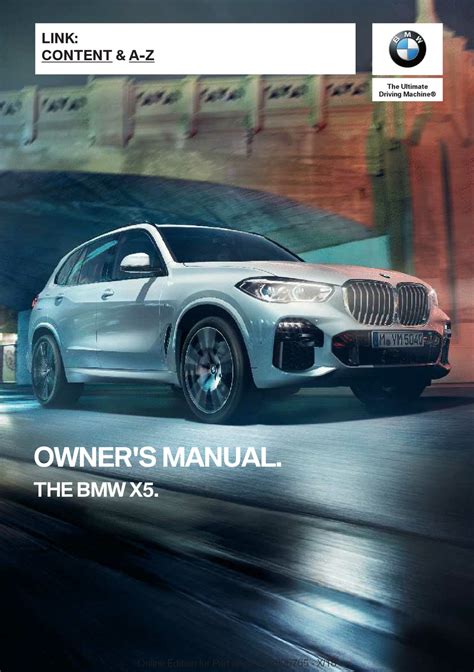 Bmw X5 Automobile Owners Manual Manualslib