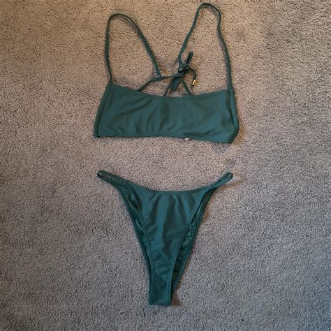 Recycled Micro Crop Skimpy Bikini Set From Nasty Depop