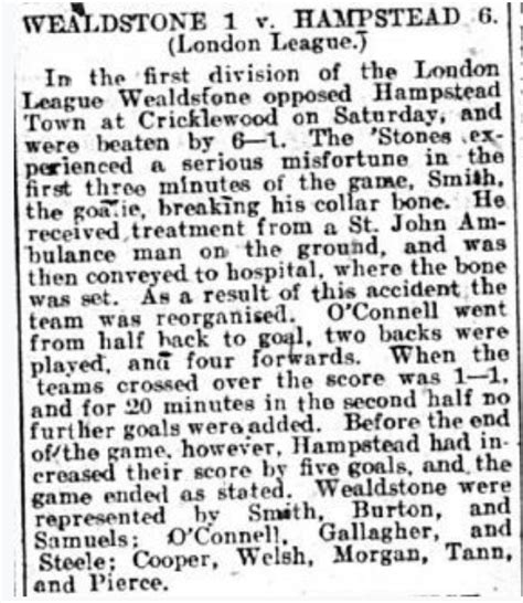 Wealdstone Fc History Hampstead Town R Wealdstone