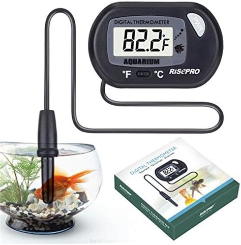 Risepro Aquarium Thermometer Digital Water Thermometer For Fish Tank