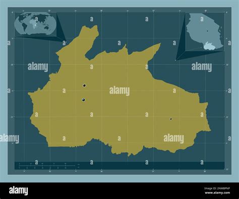ruvuma region  tanzania solid color shape locations  major