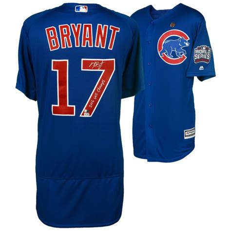 Kris Bryant Signed Chicago Cubs 2016 World Series Jersey Inscribed ...