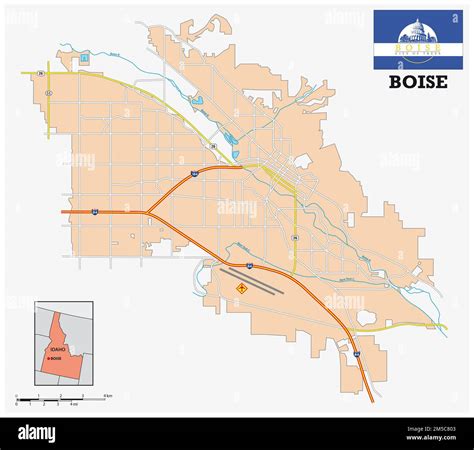 Boise Karte Fotos Und Bildmaterial In Hoher Auflösung Alamy