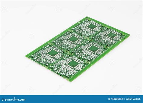 Multiplied Printed Circuit Boards Pcb Isolated On The White Background