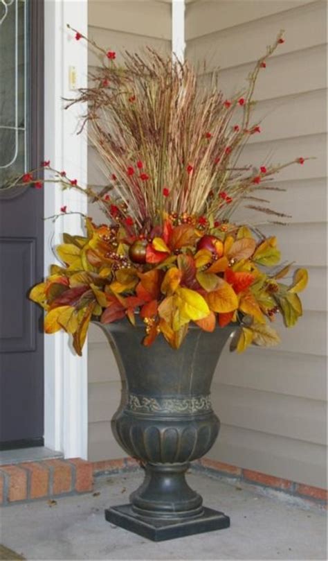 Urn Inserts Fall Decorations Porch Fall Outdoor Decor Fall Planters