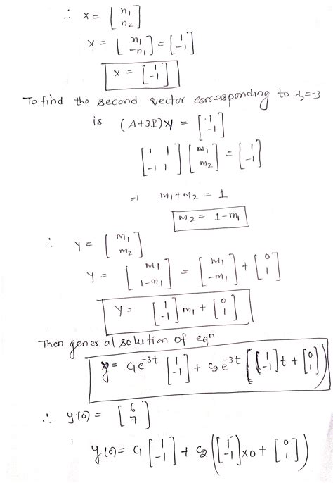 Solved Find The Solution To The Linear Homogeneous System Of