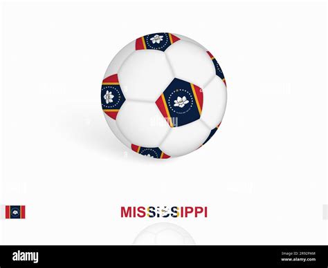 Soccer Ball With The Mississippi Flag Football Sport Equipment Vector