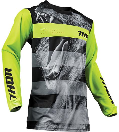 Maillot Enduro Thor Pulse Savage Big Kat Lime Black Cross Vente En