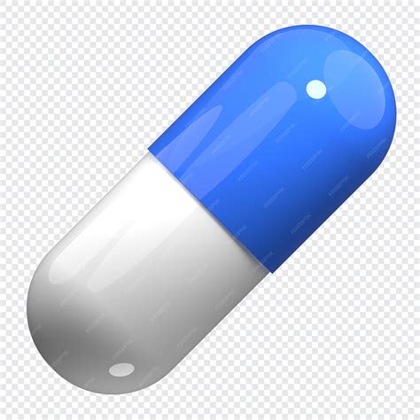 Premium Psd 3d White And Blue Pill 3d Rendering Capsule Pill Blue