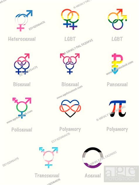 Sexual Orientation Symbols And Flags On Light Background Stock Vector Vector And Low Budget