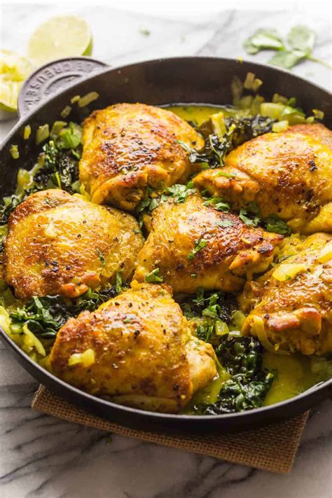 Coconut Turmeric Chicken Thighs A Saucy Kitchen