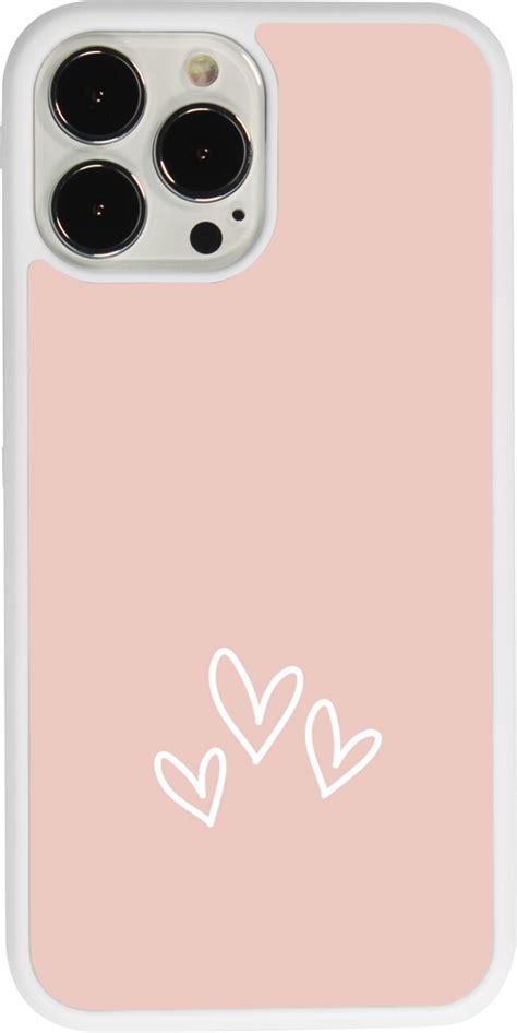 Coque Iphone Pro Max Silicone Rigide Blanc Valentine Three