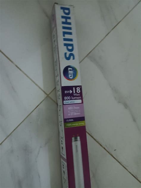 Philips Ecofit W Led Tube T Mm Lumen Perabotan Rumah Di