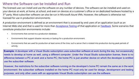 May we also use Microsoft Visual Studio licences on a customer's IT ...