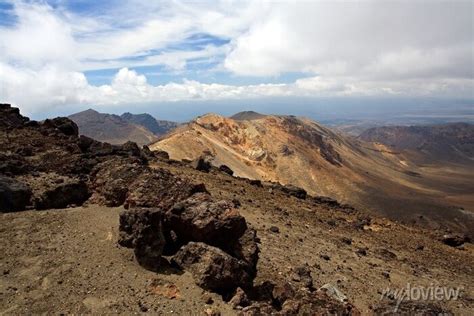 View of mount tongariro volcano 1,967 meters high. tongariro posters for the wall • posters new ...