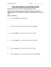 06 Simone De Beauvoir Primary Source ASSIGNMENT Docx AP European