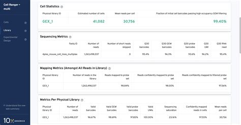 Cell Ranger multi Web Summary - Official 10x Genomics Support