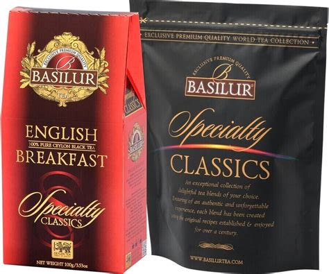 BASILUR English Breakfast Black Tea 100g Pure Ceylon 100 ART OF