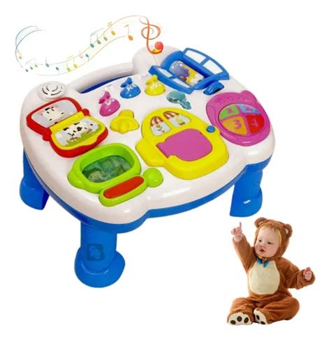 Mesa Interativa Bebe - Mesa Didática Bebê Infantil Interativa Mesinha Som E Luz | Parcelamento ...