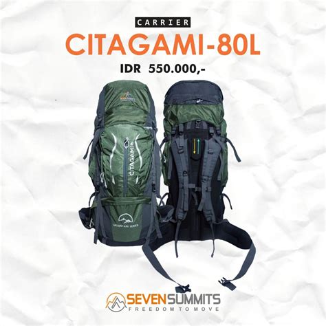 Jual Carrier Gunung Seven Summits Citagami 80L Liter Tas Gunung Seven