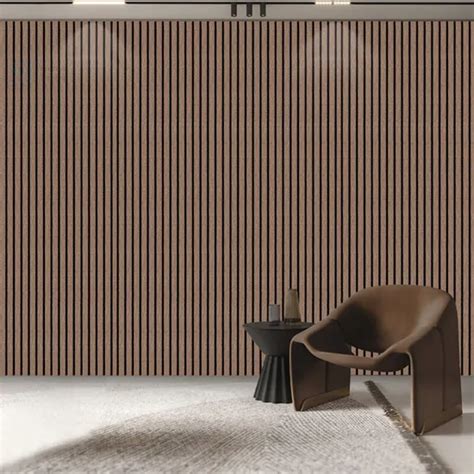 Design Acoustic Panel Soundproofing Grooved Wooden Acoustic Wall Panel