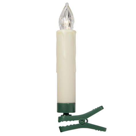 Flameless Clip On Christmas Tree Candles Dimmable Flickering Steady Battery Operated Remote