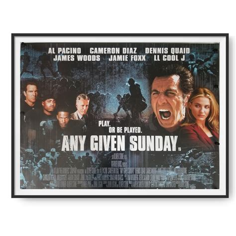 Any Given Sunday 1999 Original Uk Quad Poster Cinema Poster Gallery