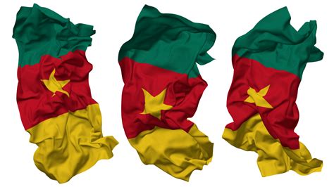 Free Cameroon Flag Waves Isolated In Different Styles With Bump Texture 3d Rendering 22036959