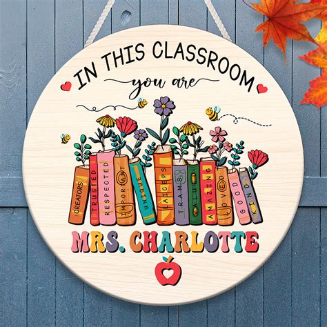 Custom 3d Teacher Door Sign Teacher Appreciation Ts Teacher Appreciation T Custom