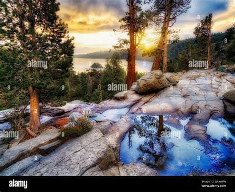 Sunrise Over Emerald Bay With Eagle Creek And Fannette Island Lake